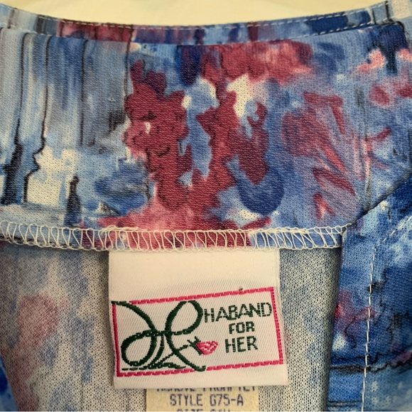 Haband for Her Vintage Summer Short Sleeve Dress Pearl Buttons size 24W.  M1 - Picture 7 of 12